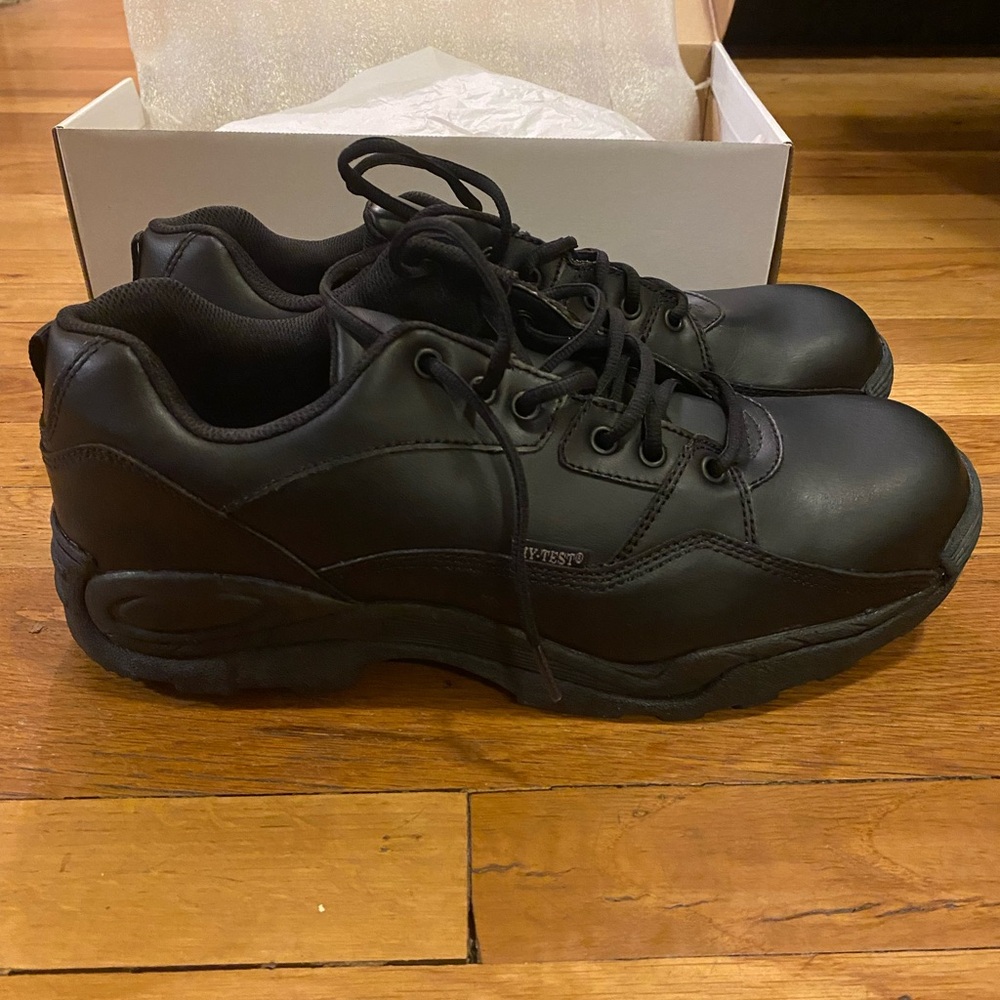 HYTEST Mens 13 3E Extra Wide Black Athletic Oxford Comp Toe Steel Toe Work Boot - Picture 2 of 12